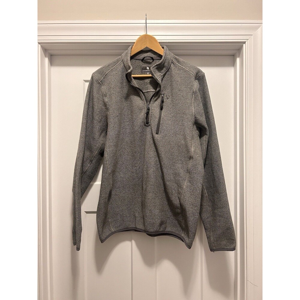 Southern Shirt Company Men’s 1/4 Zip Tan Gray Pullover Sweatshirt Size Medium